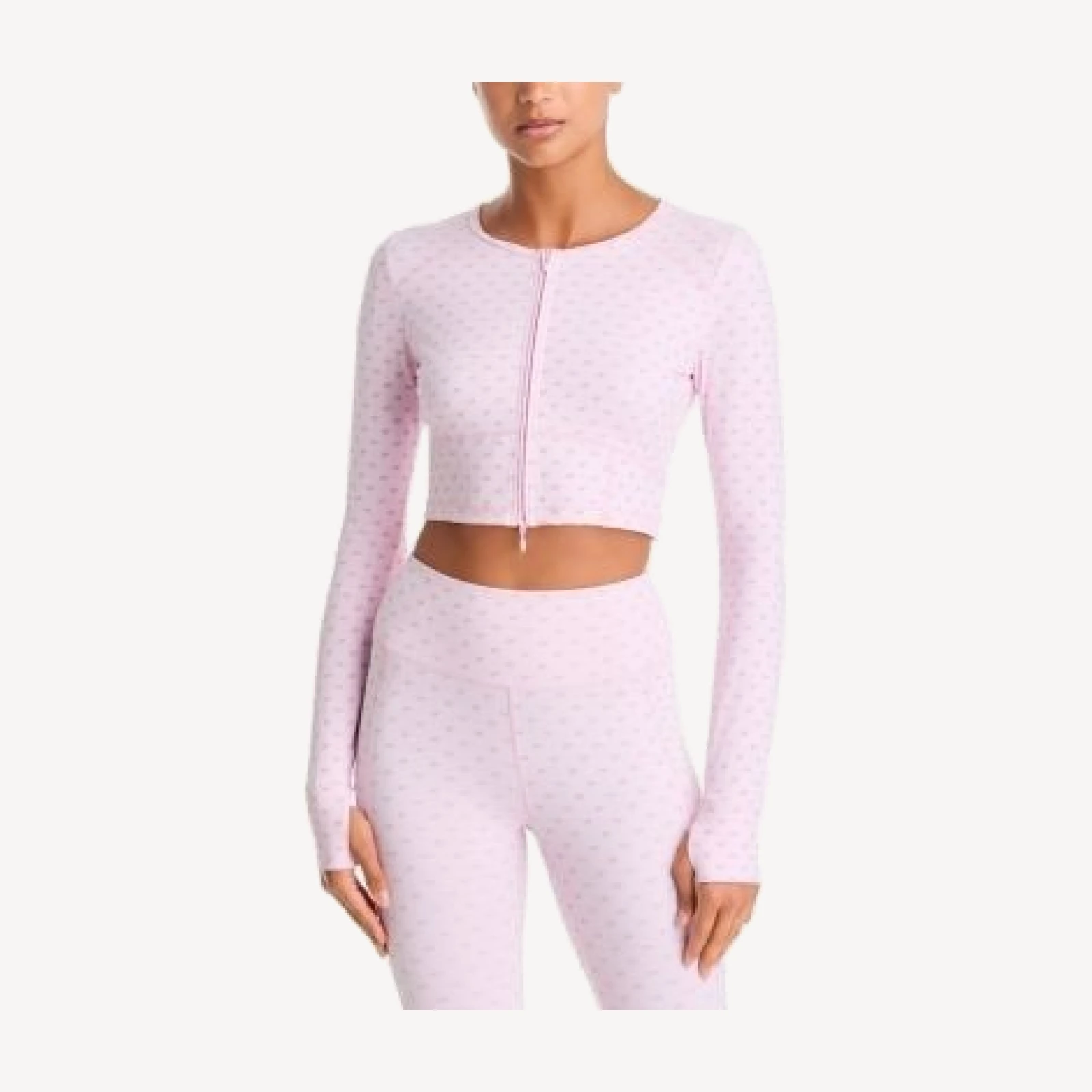 LoveShackFancy Zenelle Bow Print Zip Front Jacket