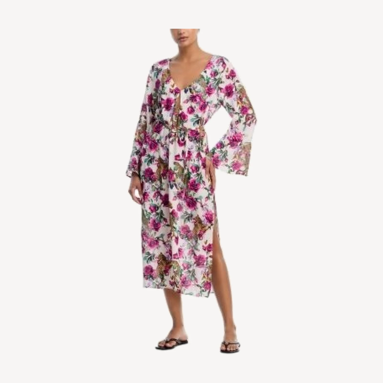 L'Agence Sara Maxi Dress Swim Cover-Up