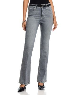 Paige Laurel Canyon High Rise Bootcut Jeans in Smokey Grey