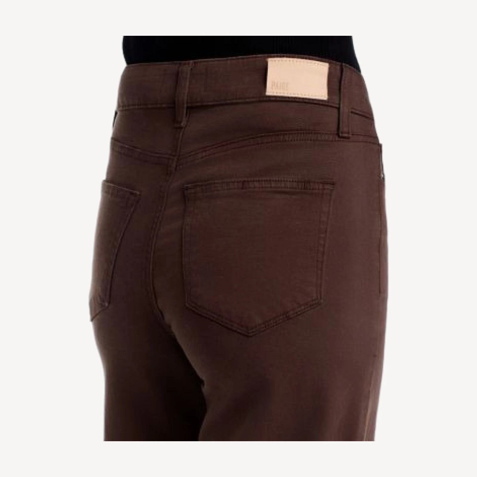 Paige Anessa High Rise Wide Leg Jeans in Rich Chocolate