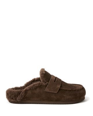 Paige Women's Wynn Suede & Shearling Lined Mule Flats