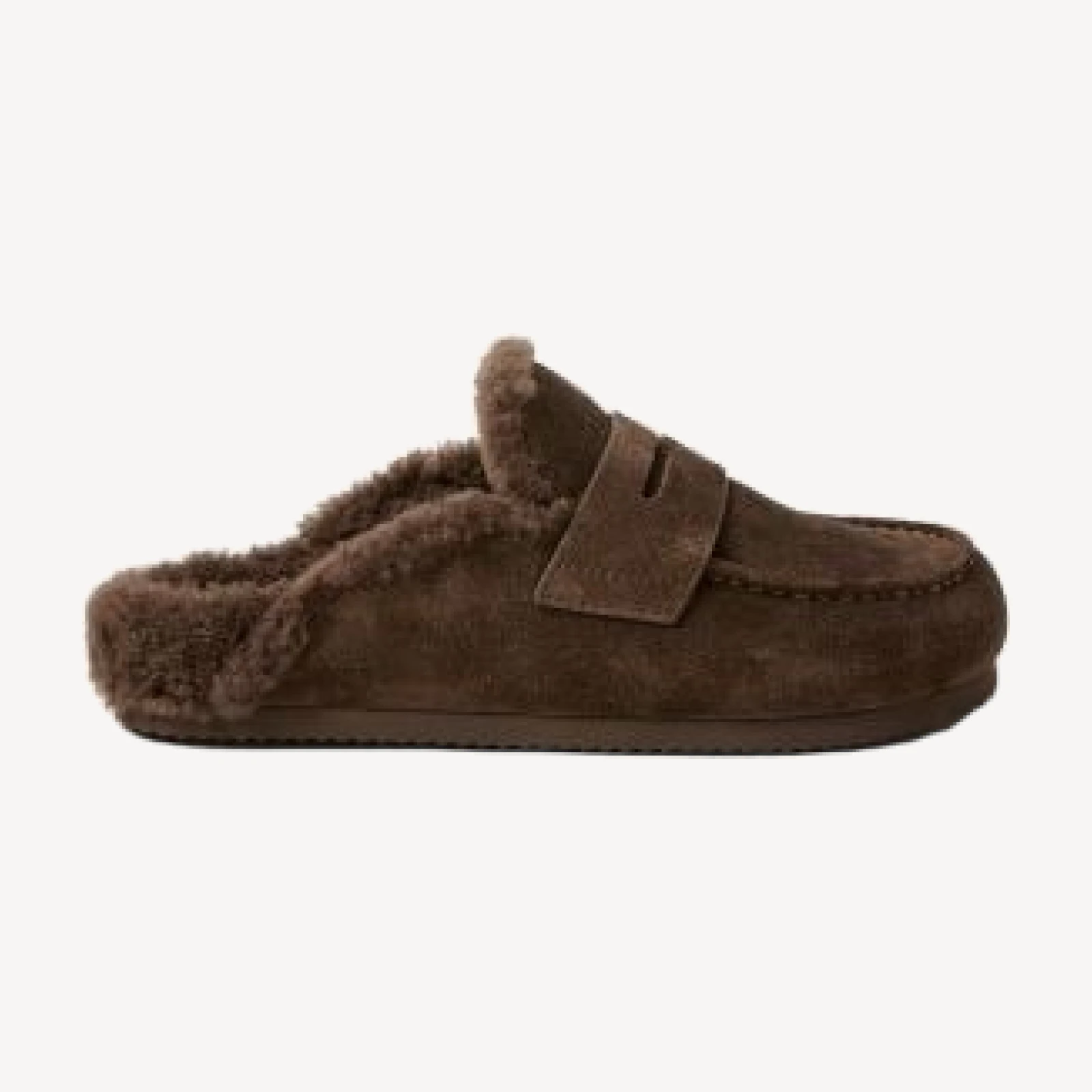 Paige Women's Wynn Suede & Shearling Lined Mule Flats