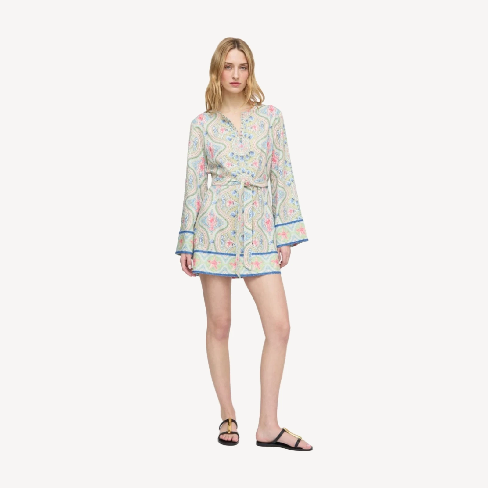 The Doris Mini Tunic - Sea Scroll