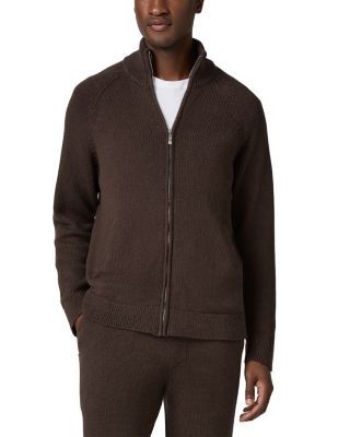 Paige Falberg Cotton & Cashmere Stand Collar Zip Sweater