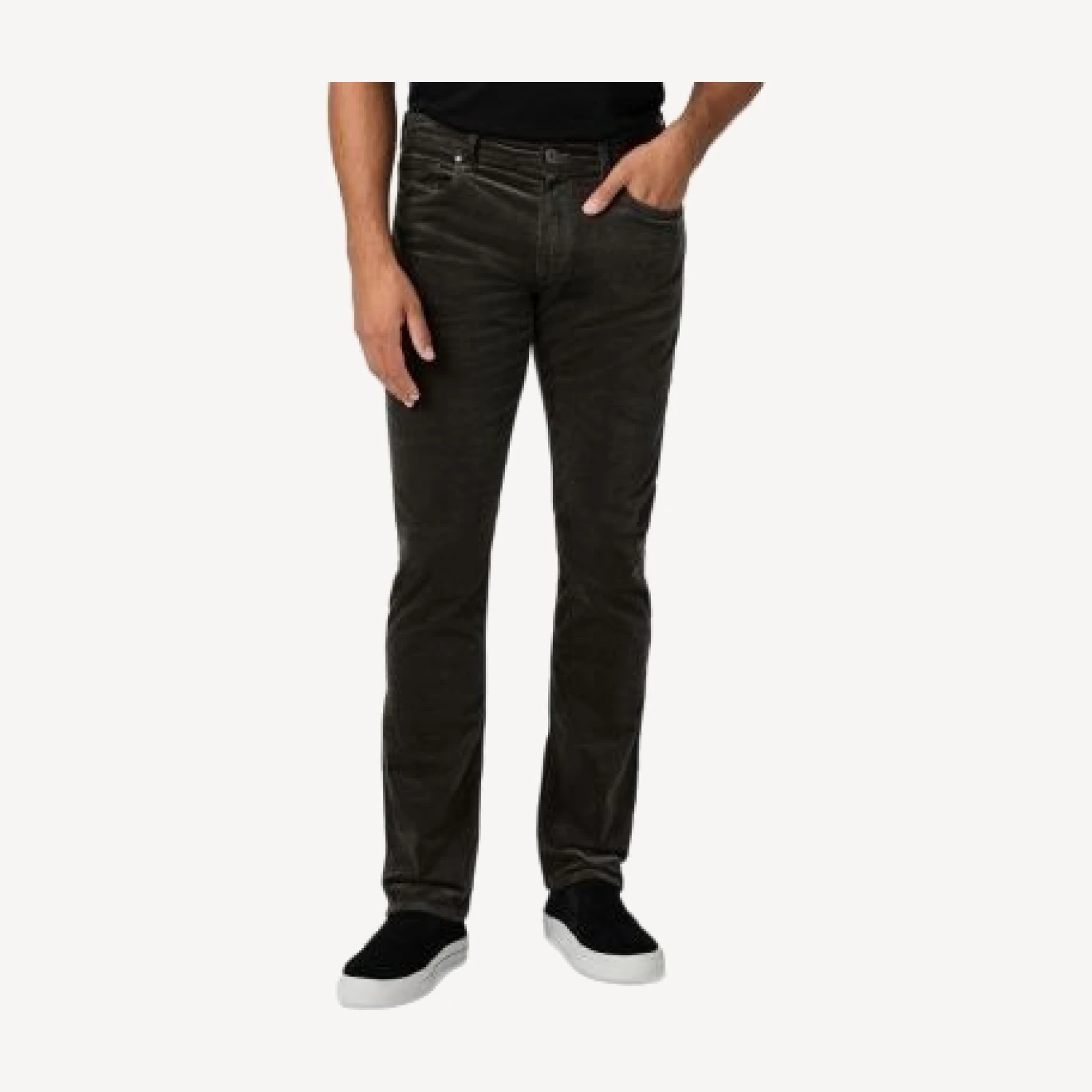 Paige Lennox Slim Fit 32 Pants in Dark Iron