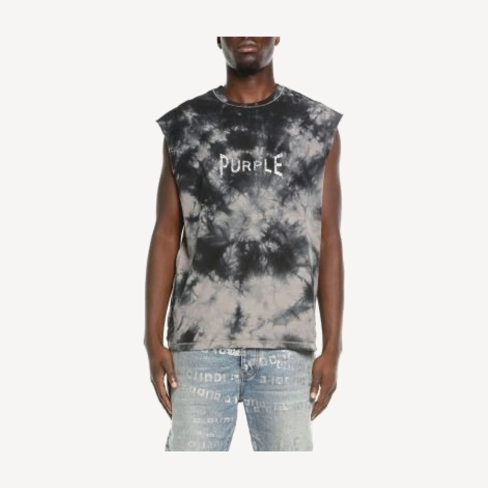 Purple Brand Textured Sleeveless Tee