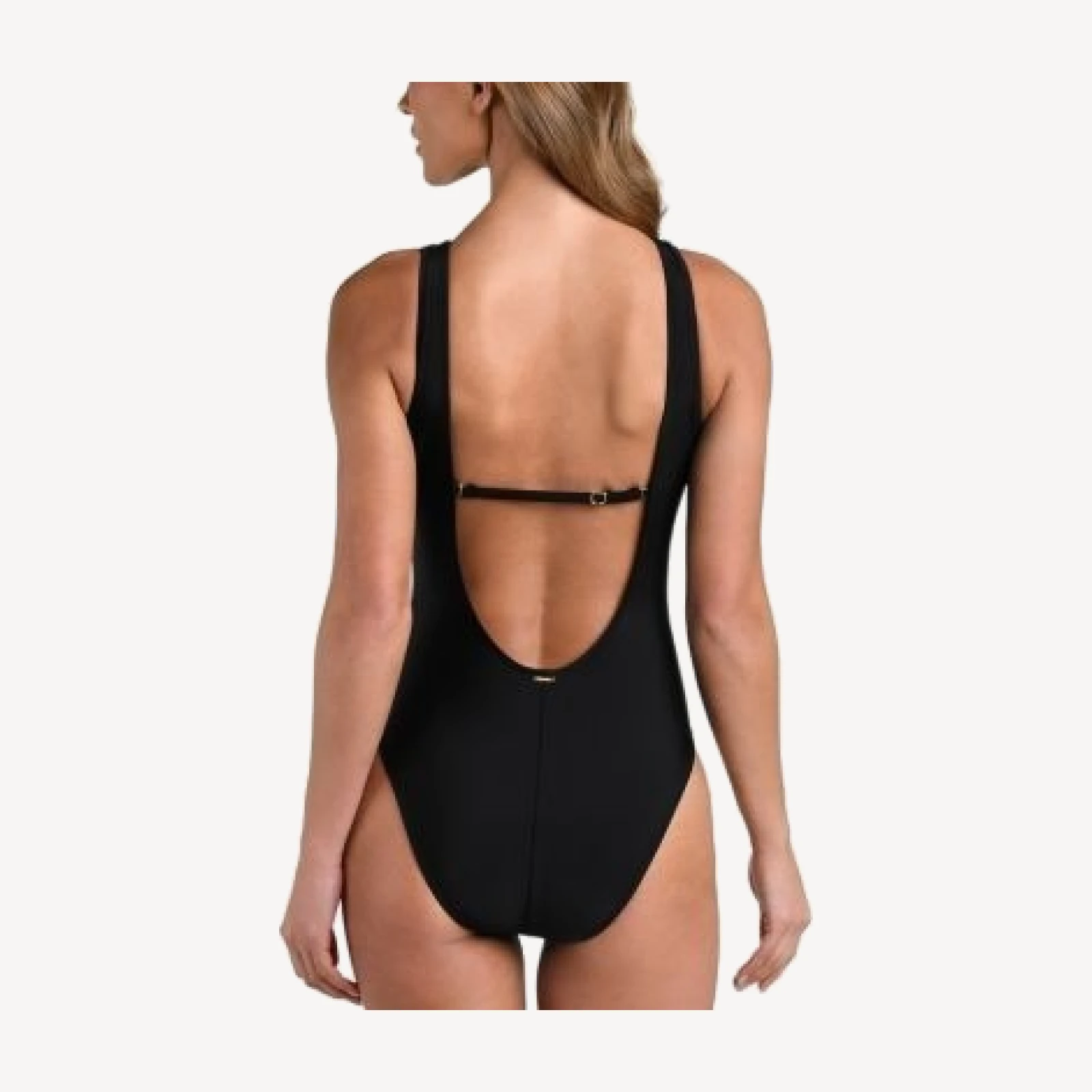 L'Agence Dorrie Solid Plunge One Piece Swimsuit