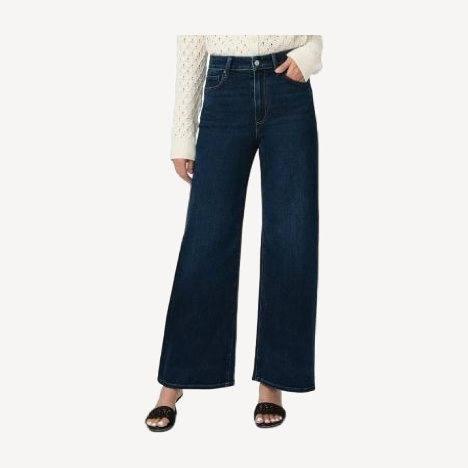 Paige Anessa 28' High Rise Wide Leg Petite Jeans in Amagasett