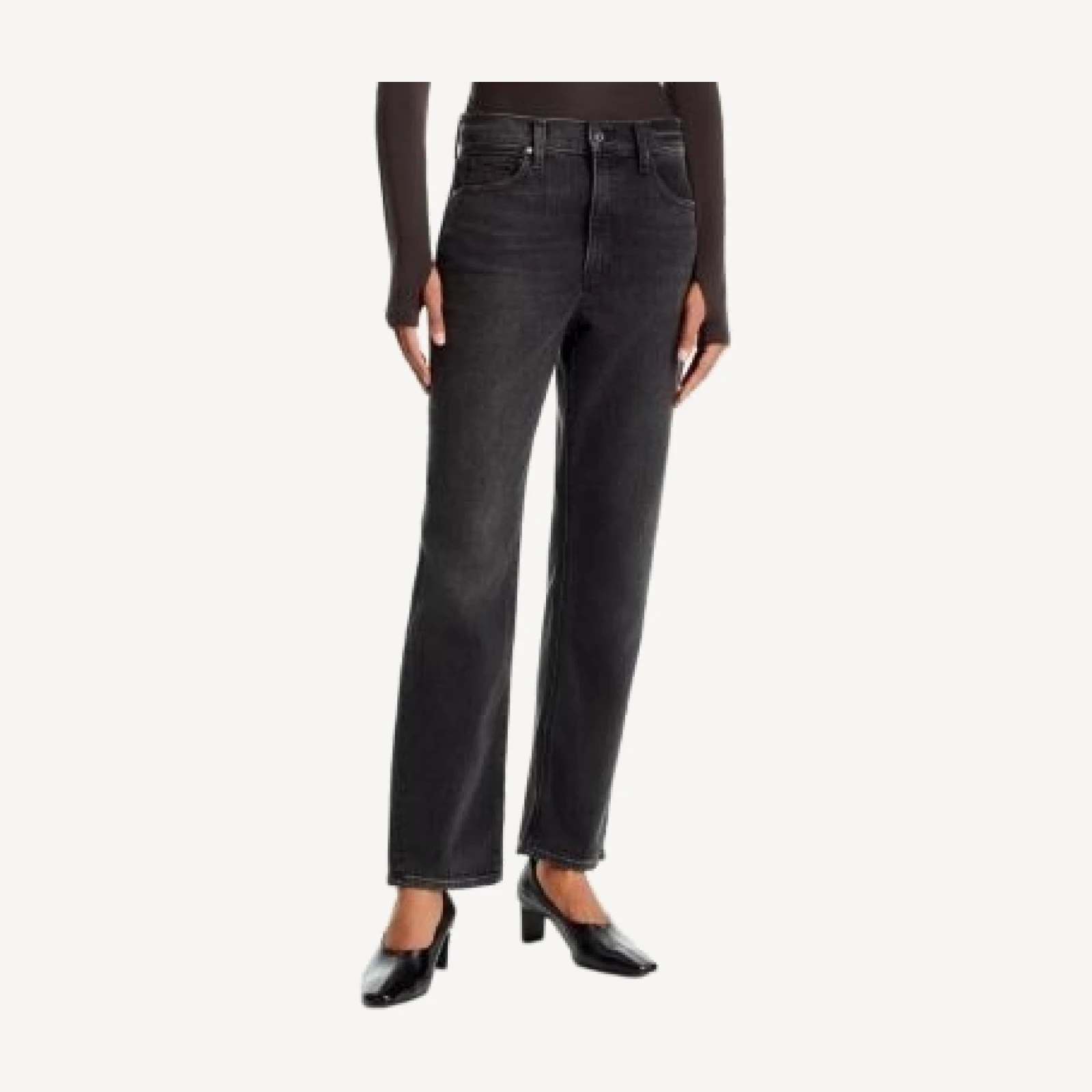 Paige Reece High Rise Ankle Slim Jeans in Somber Night