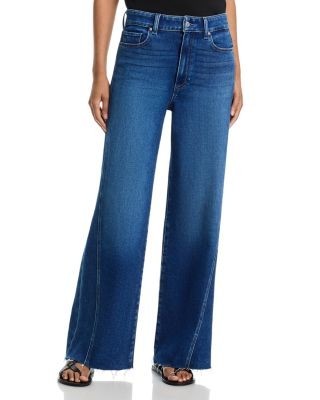 Paige Anessa High Rise Wide Leg Jeans in Hollyhock