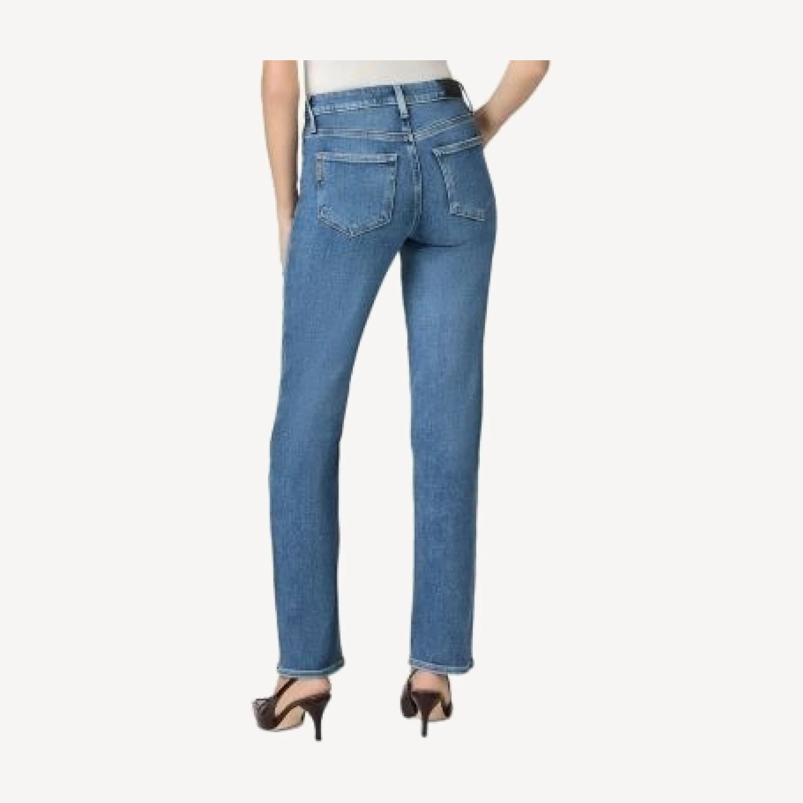 Paige Mason High Rise Straight Jeans in Antica