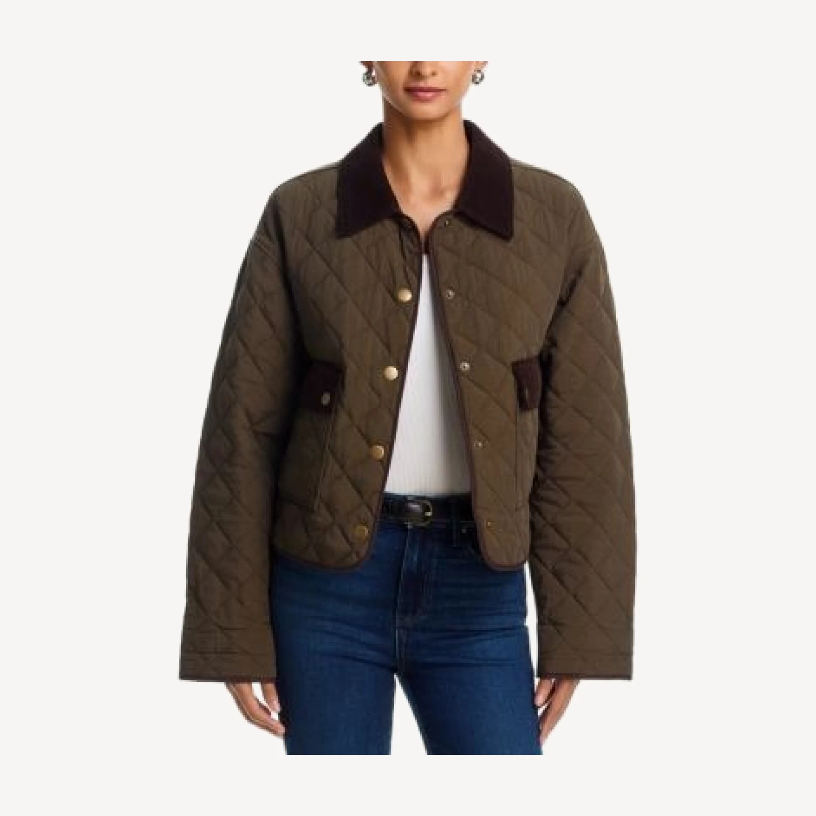 Paige Caleb Corduroy Trim Jacket