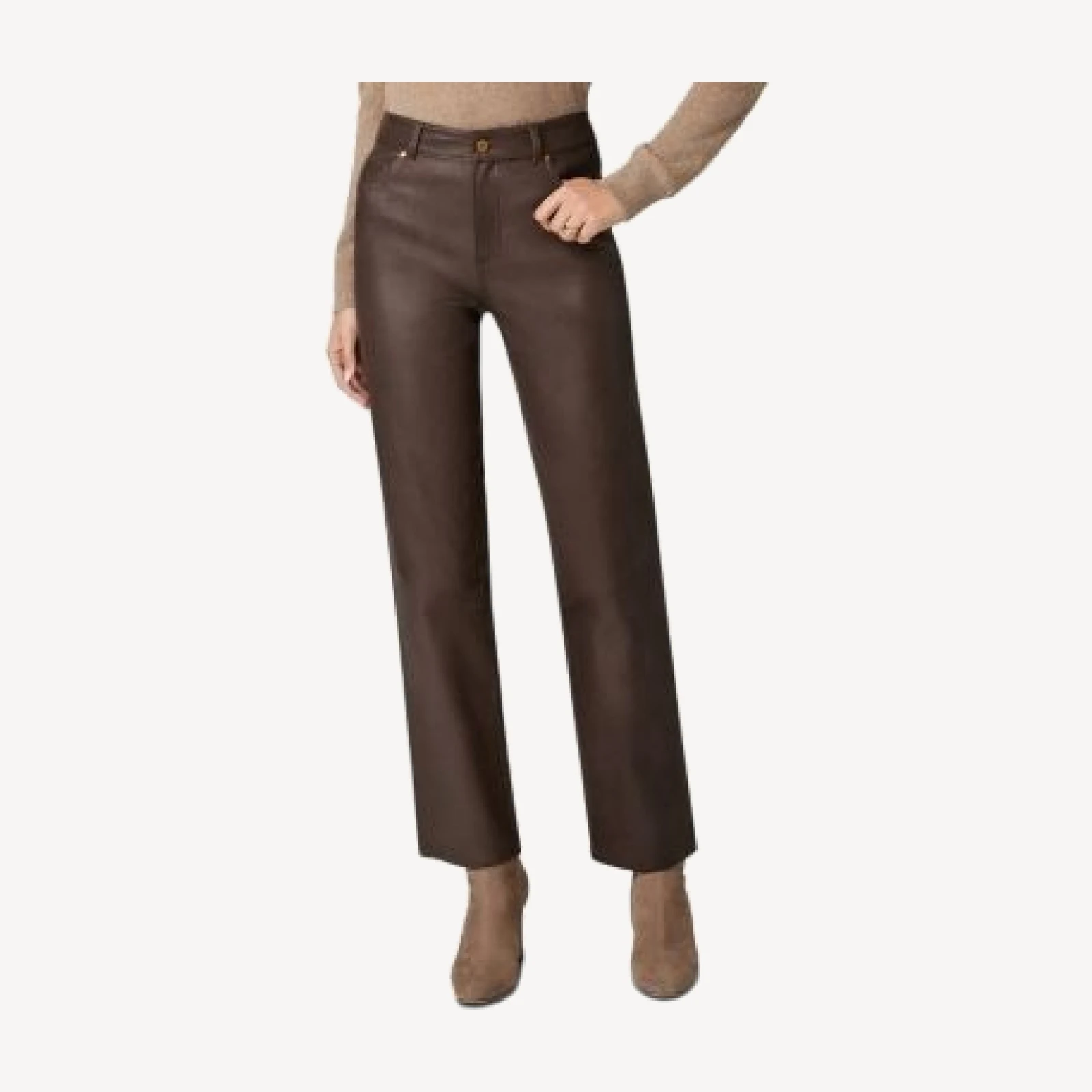 Paige Stevie Stretch Leather Pants