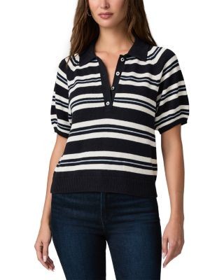 Paige Birch Cotton Blend Polo Top