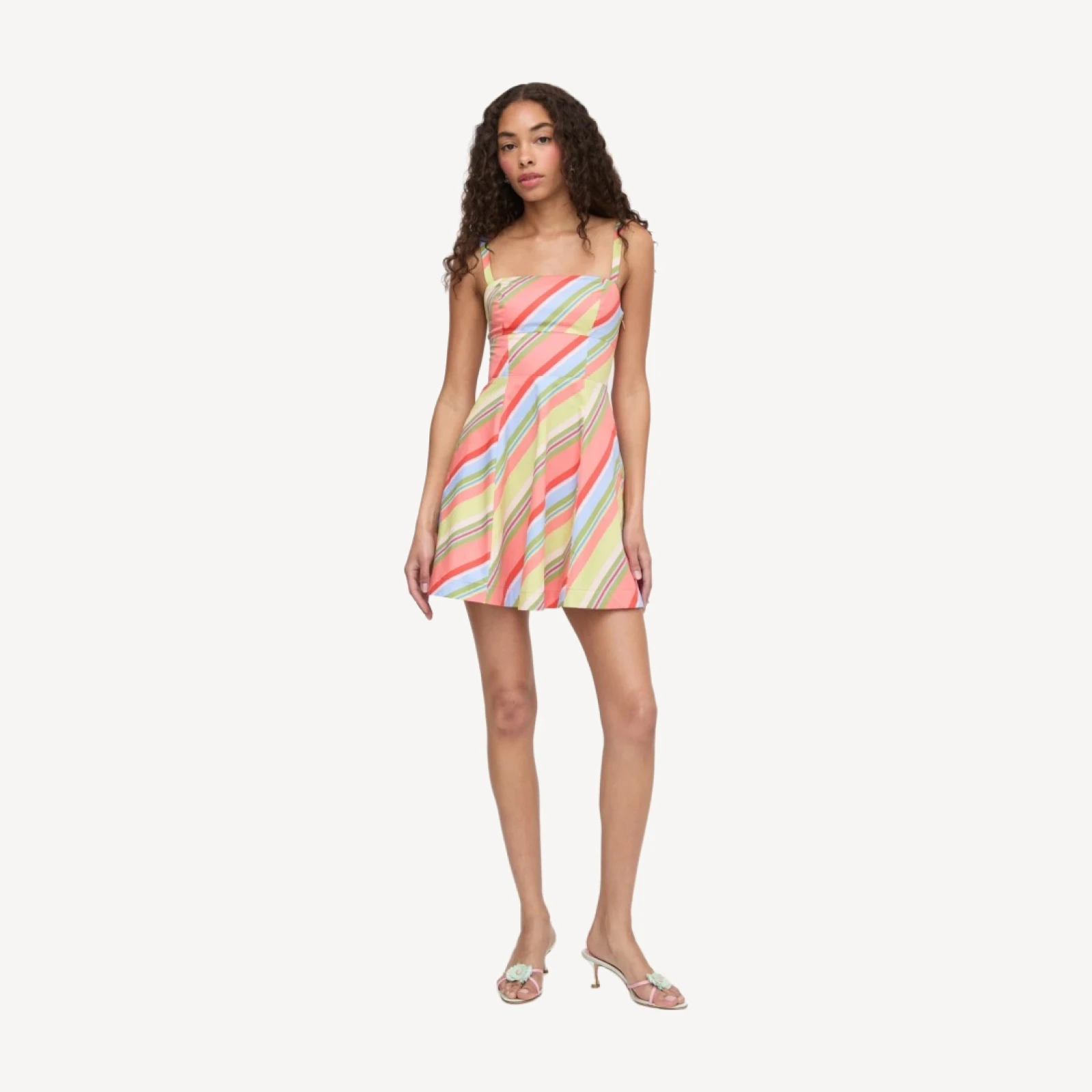The Margot Mini Dress - Sherbet Stripe