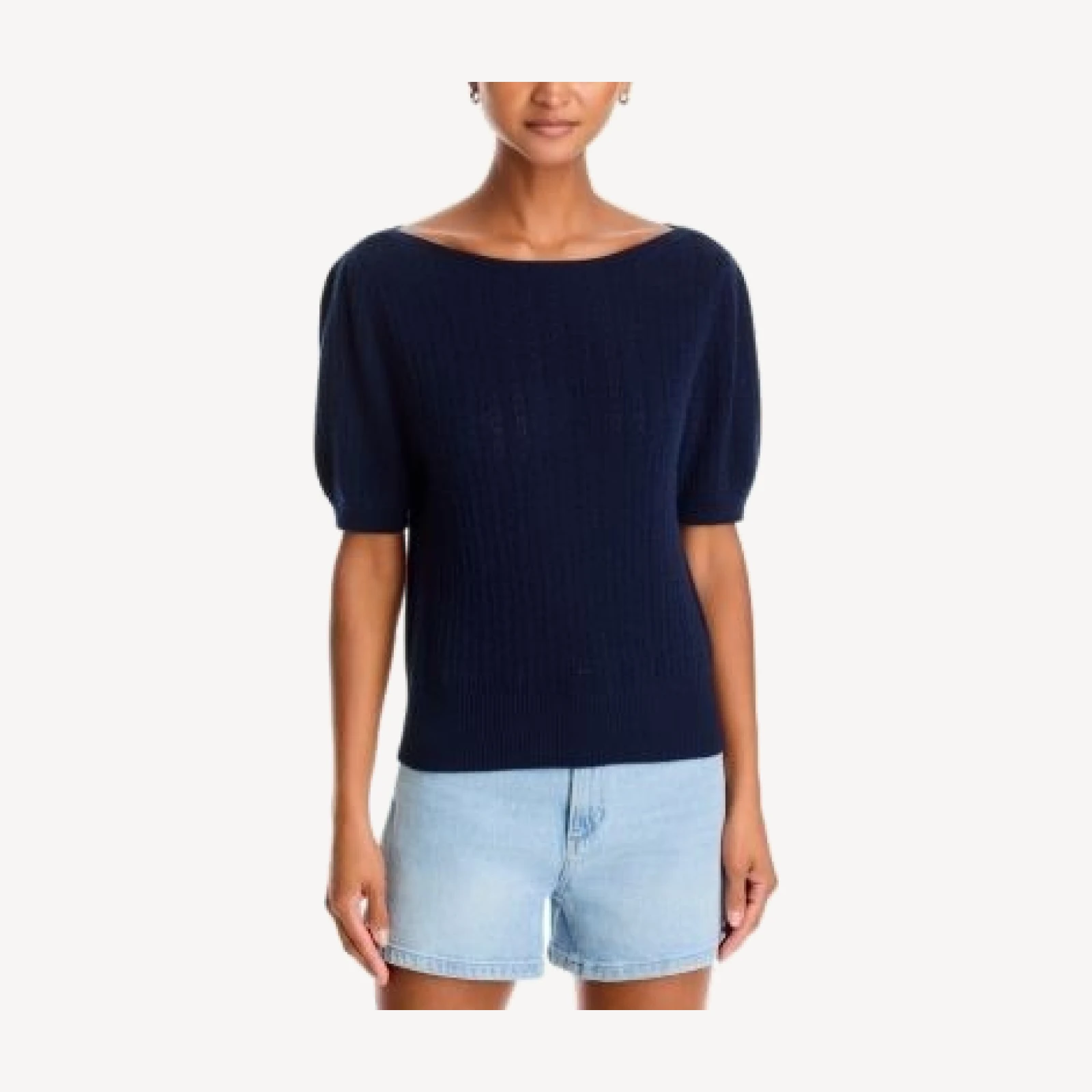 Paige Jules Cashmere Pointelle Cable Knit Sweater