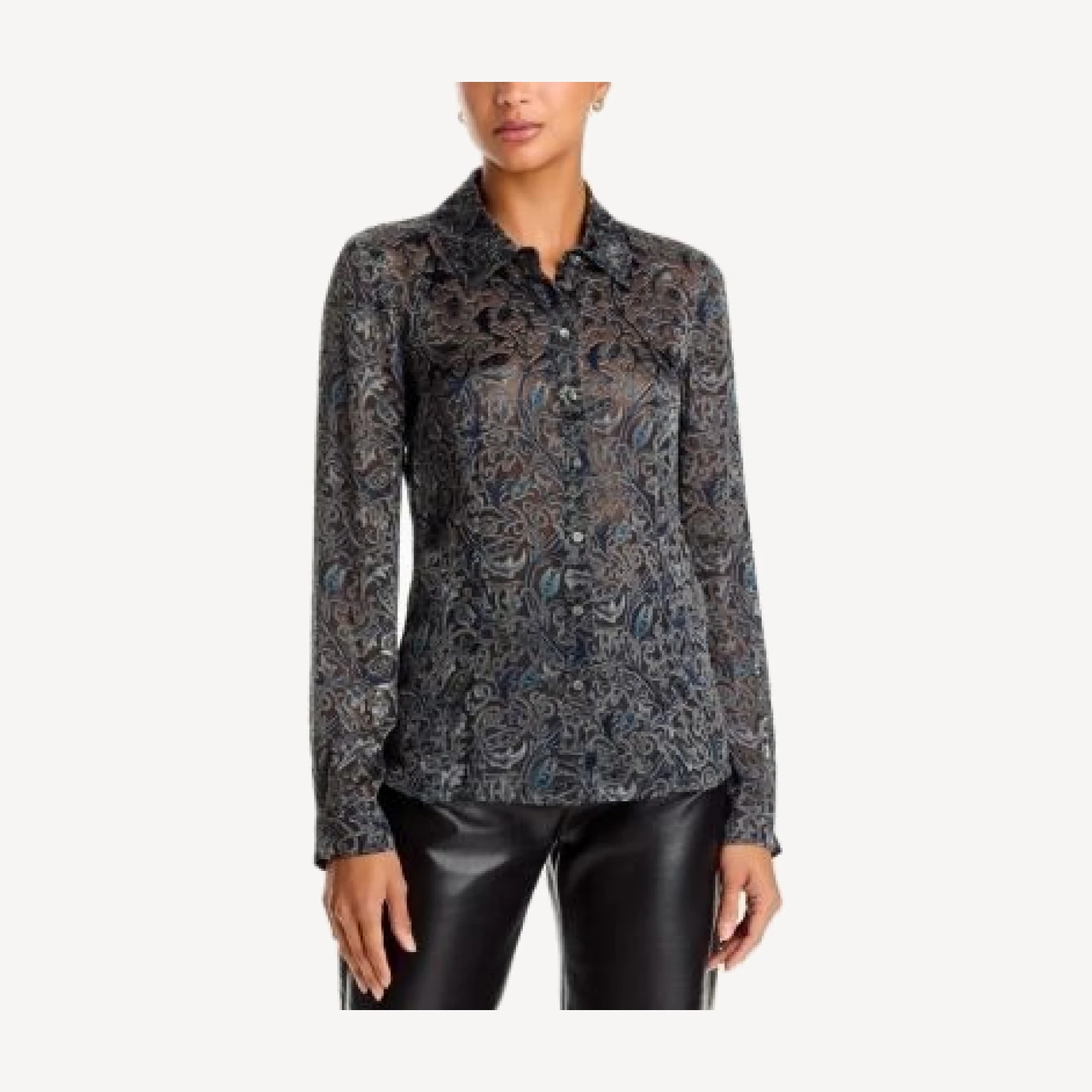 Paige Desano Printed Satin Shirt
