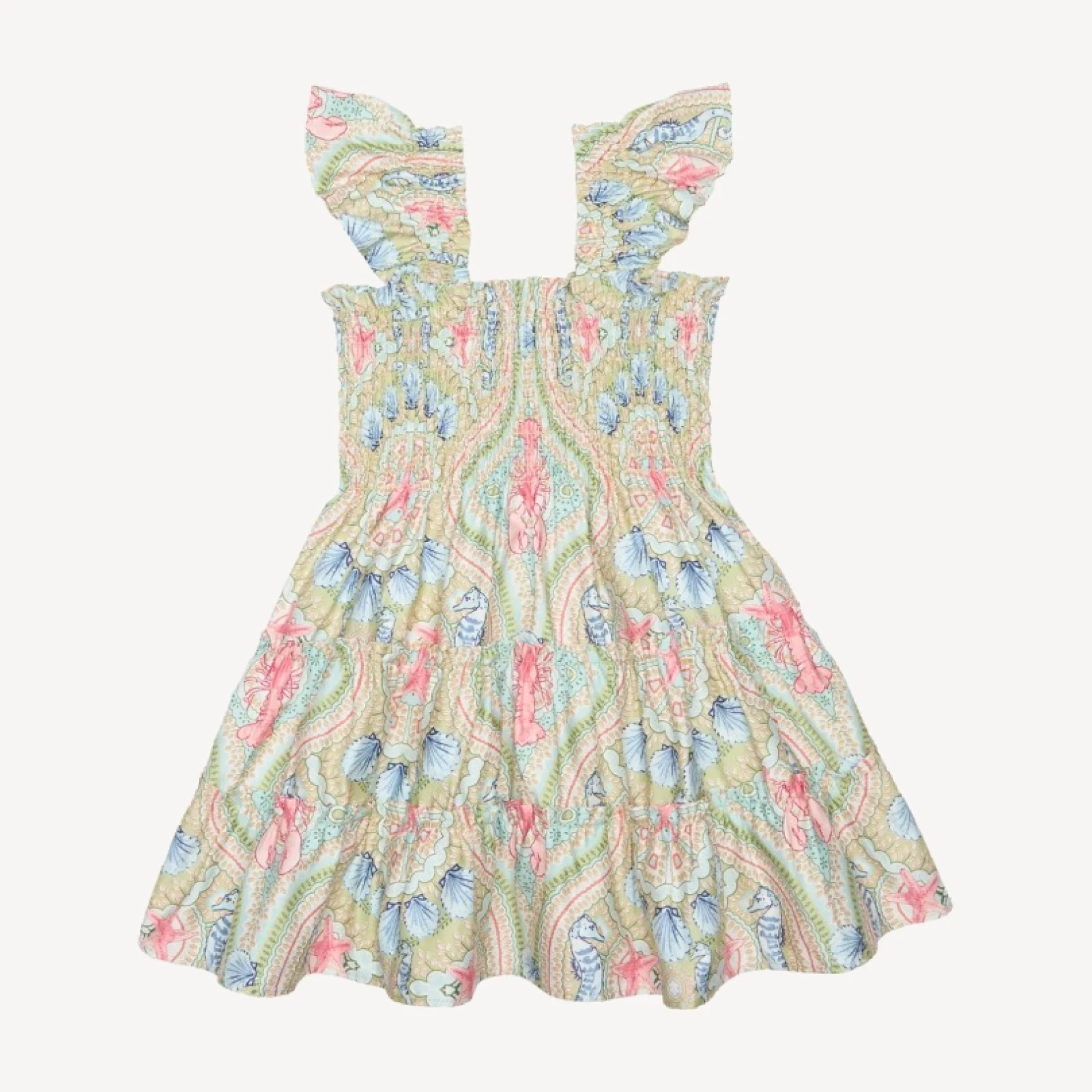 The Tiny Ellie Nap Dress - Sea Scroll