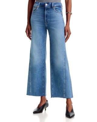 Paige Anessa 28 High Rise Petite Wide Leg Jeans in Showtime