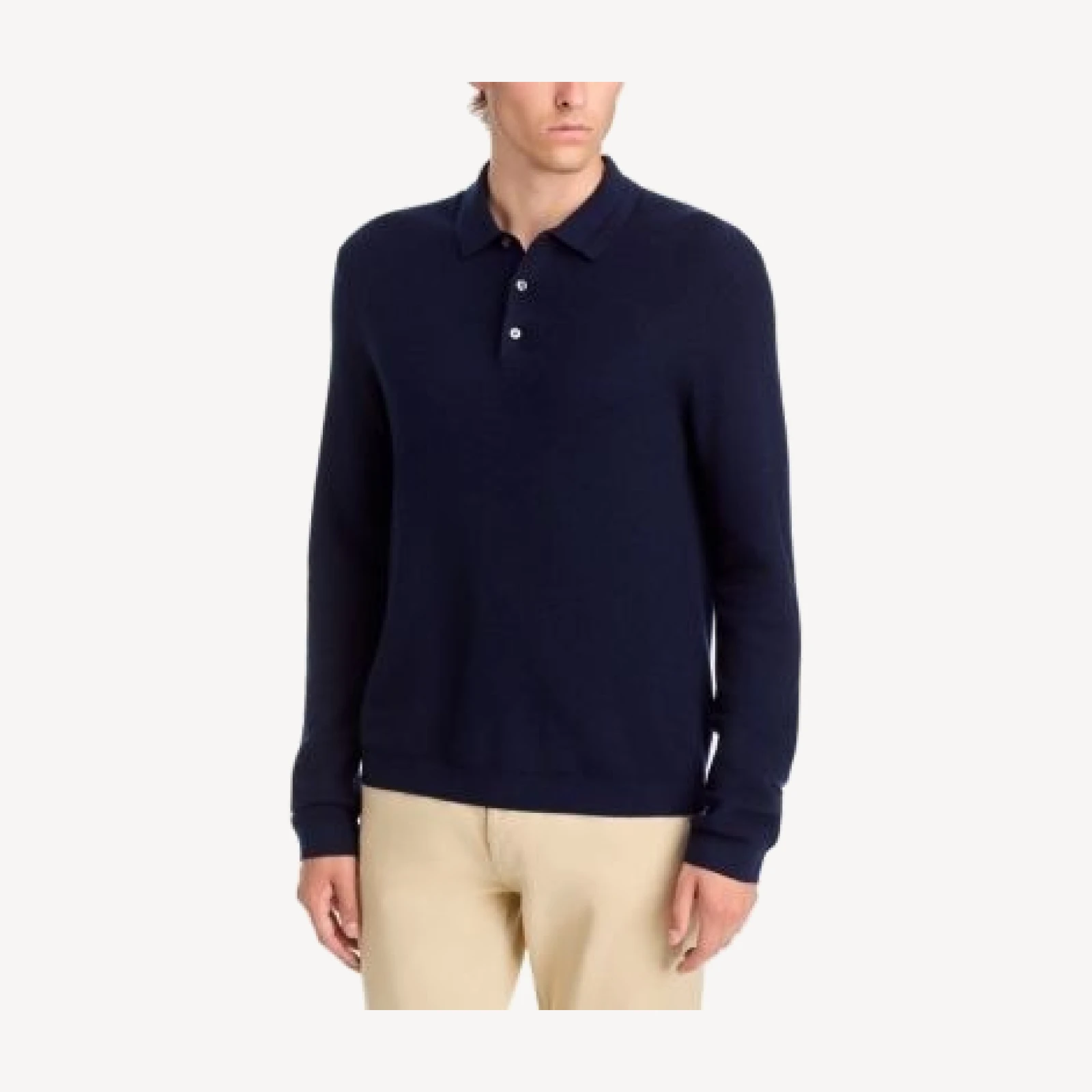 Paige Selwyn & Cotton Blend Polo Sweater