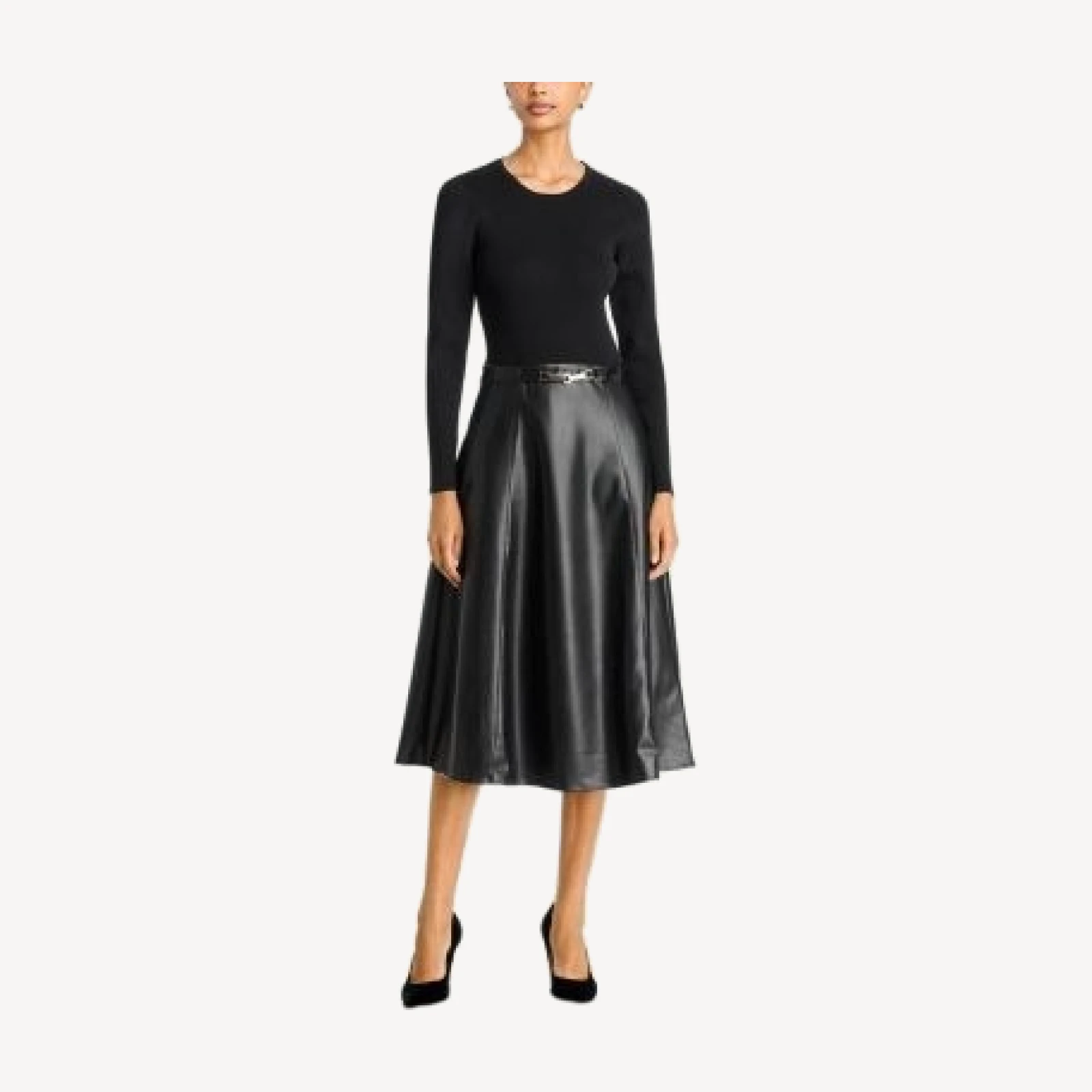 Elie Tahari The Quinn Mix Media Dress