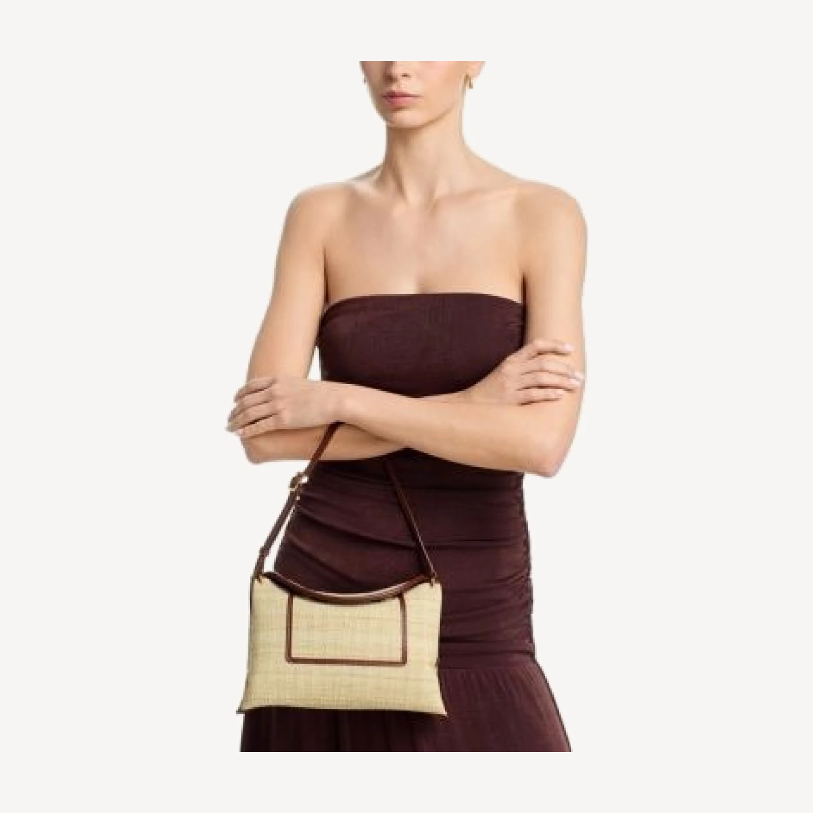 Wandler Penelope Mini Raffia Slouch Crossbody Bag