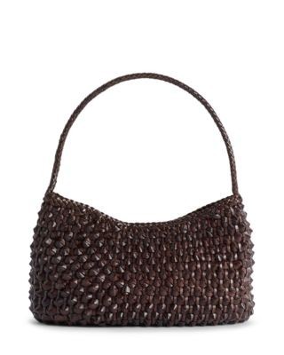 Dragon Diffusion Basil Woven Leather Shoulder Bag