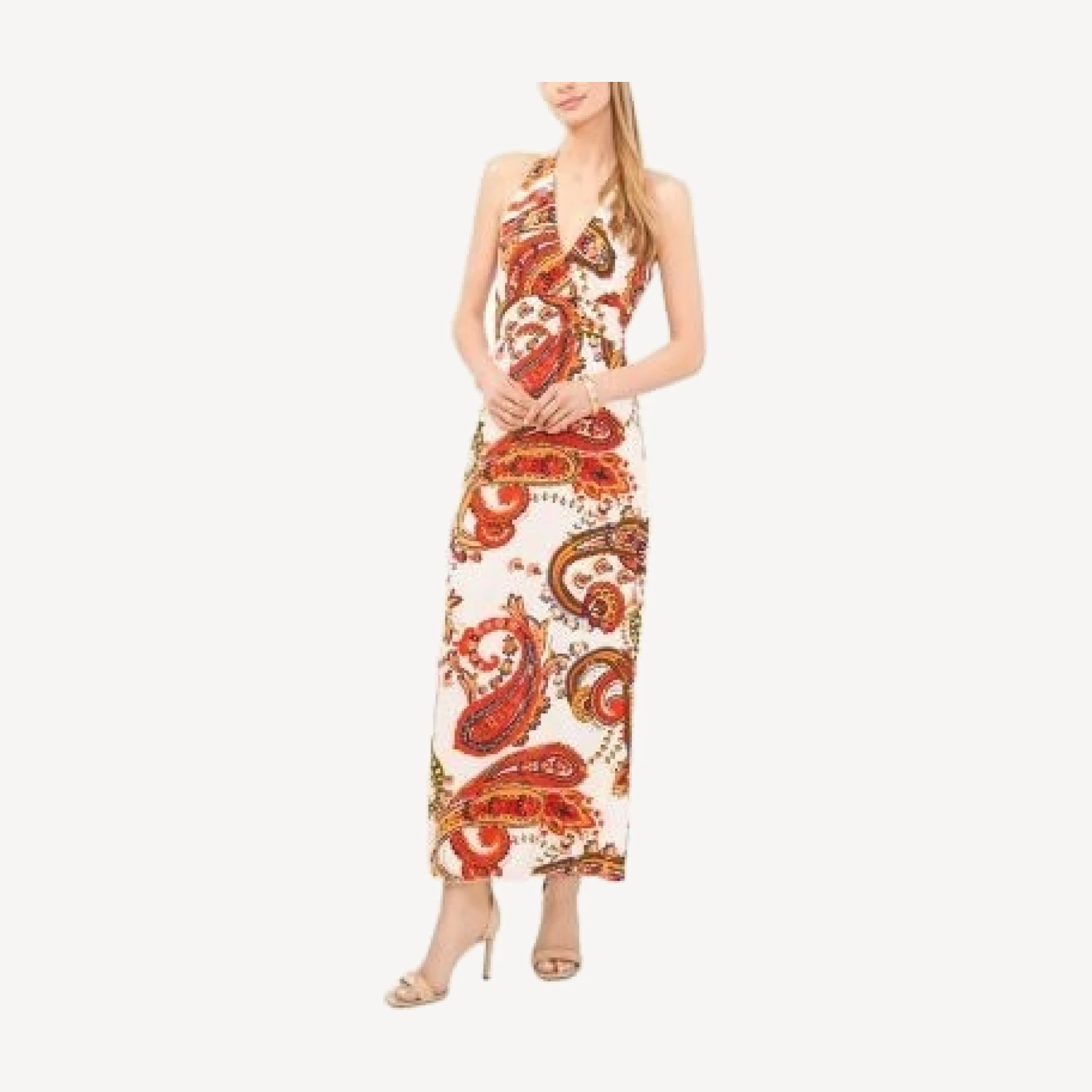 Vince Camuto Halter Neck Slit Dress