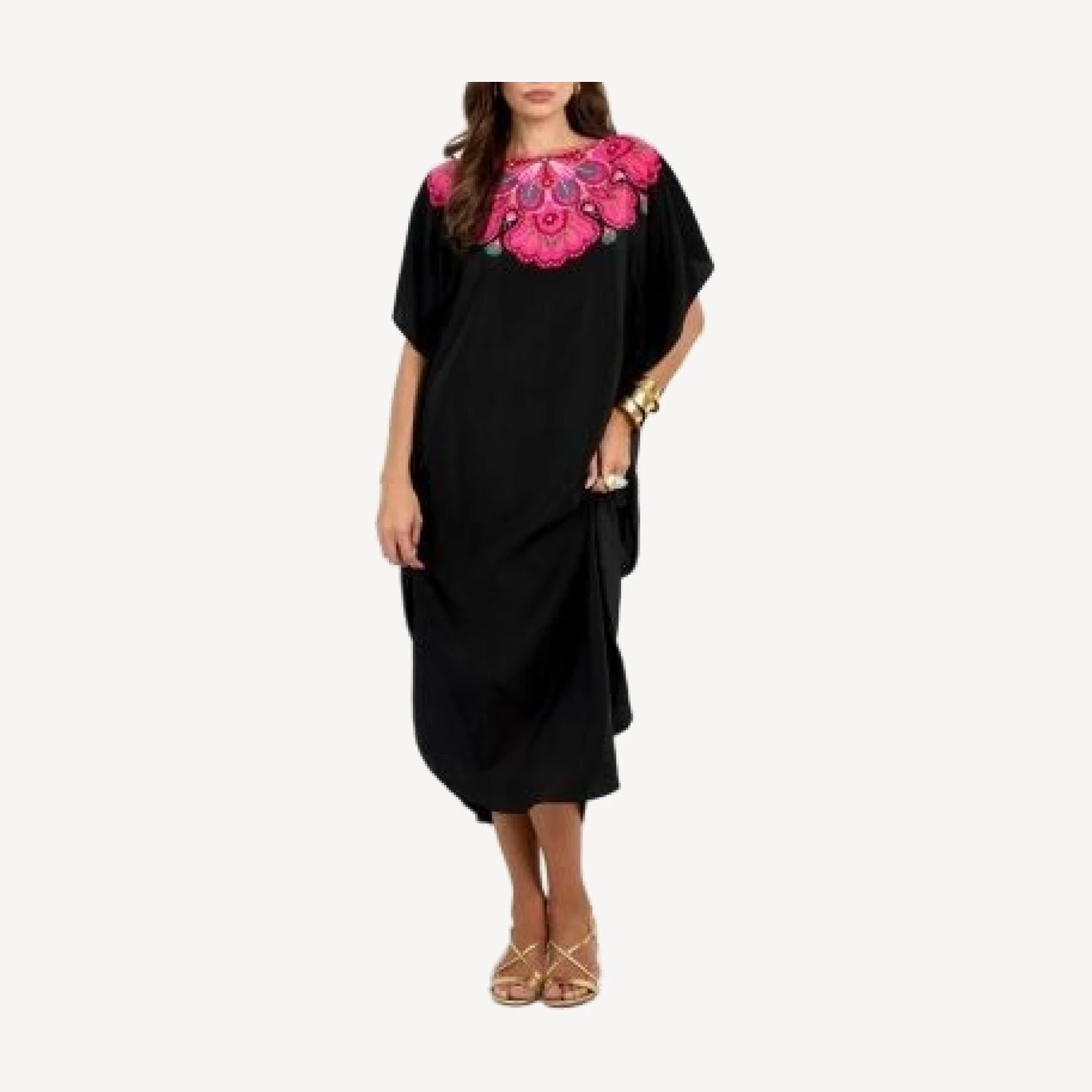 Trina Turk Long Jalani Sautoir Maxi Caftan Dress
