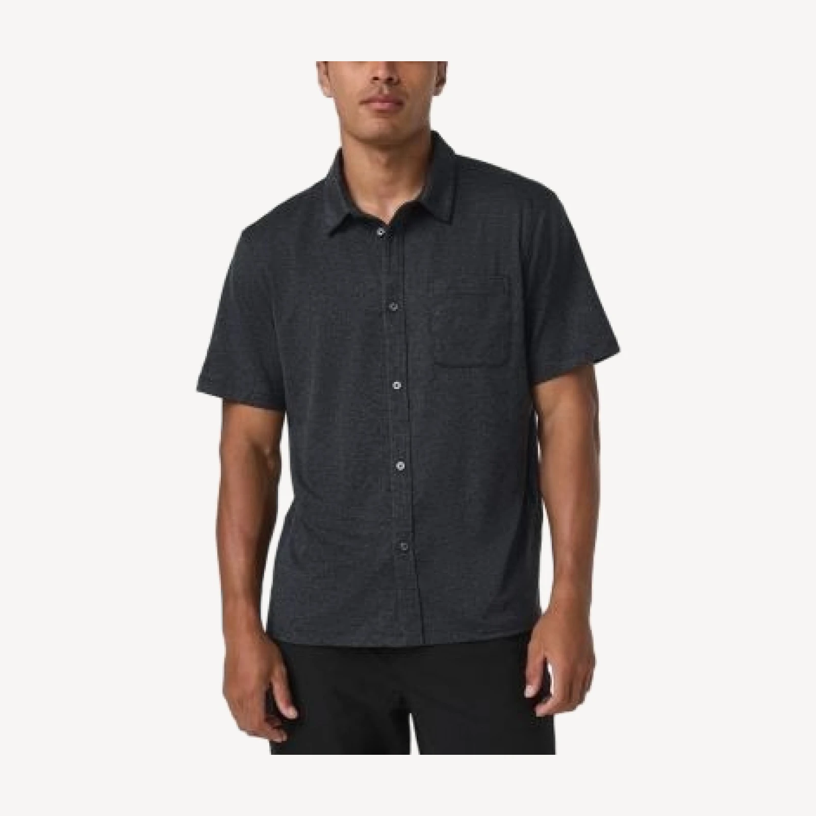 Vuori Short Sleeve Ponto Button Down in Azure Heather
