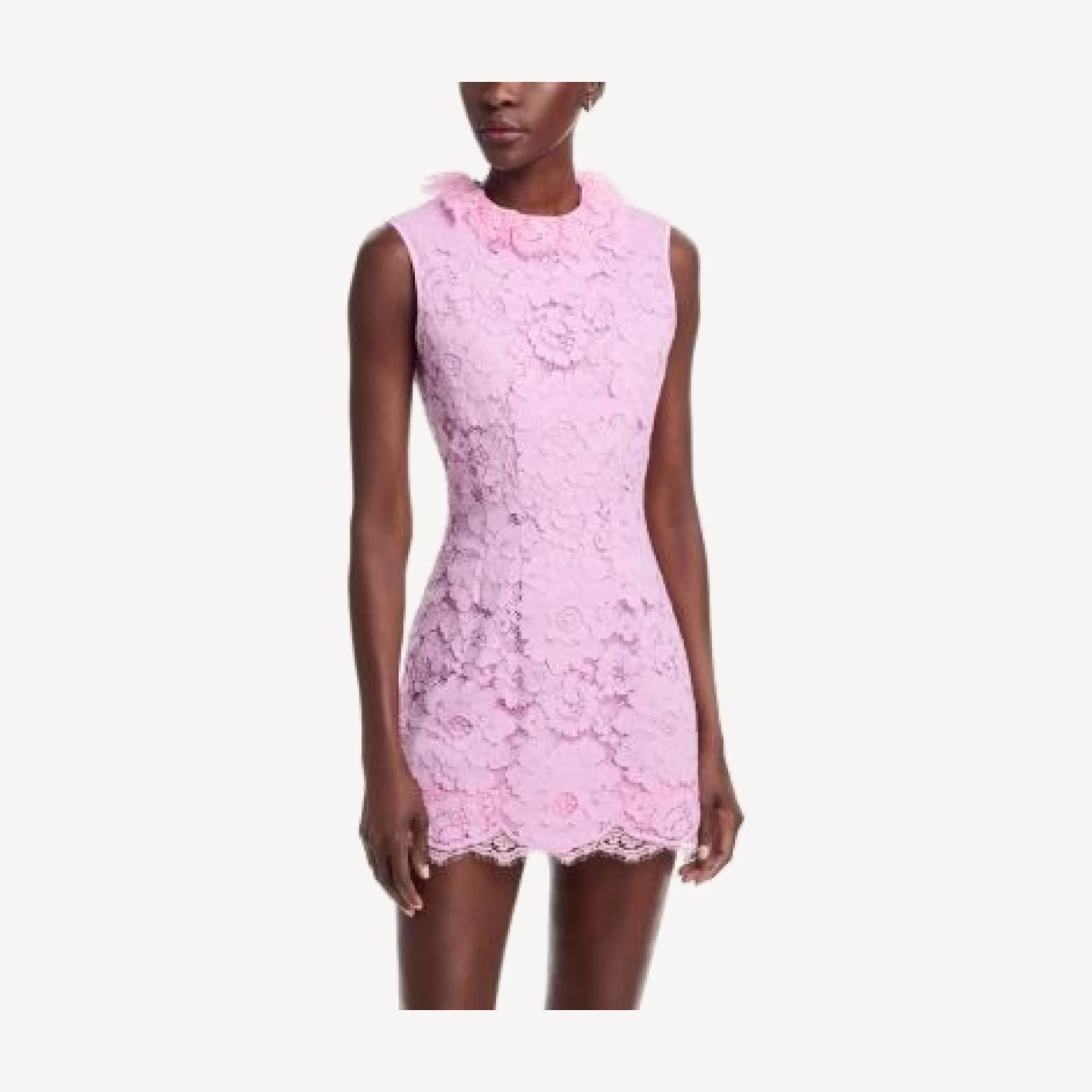 Patou Sleeveless Lace Mini Dress