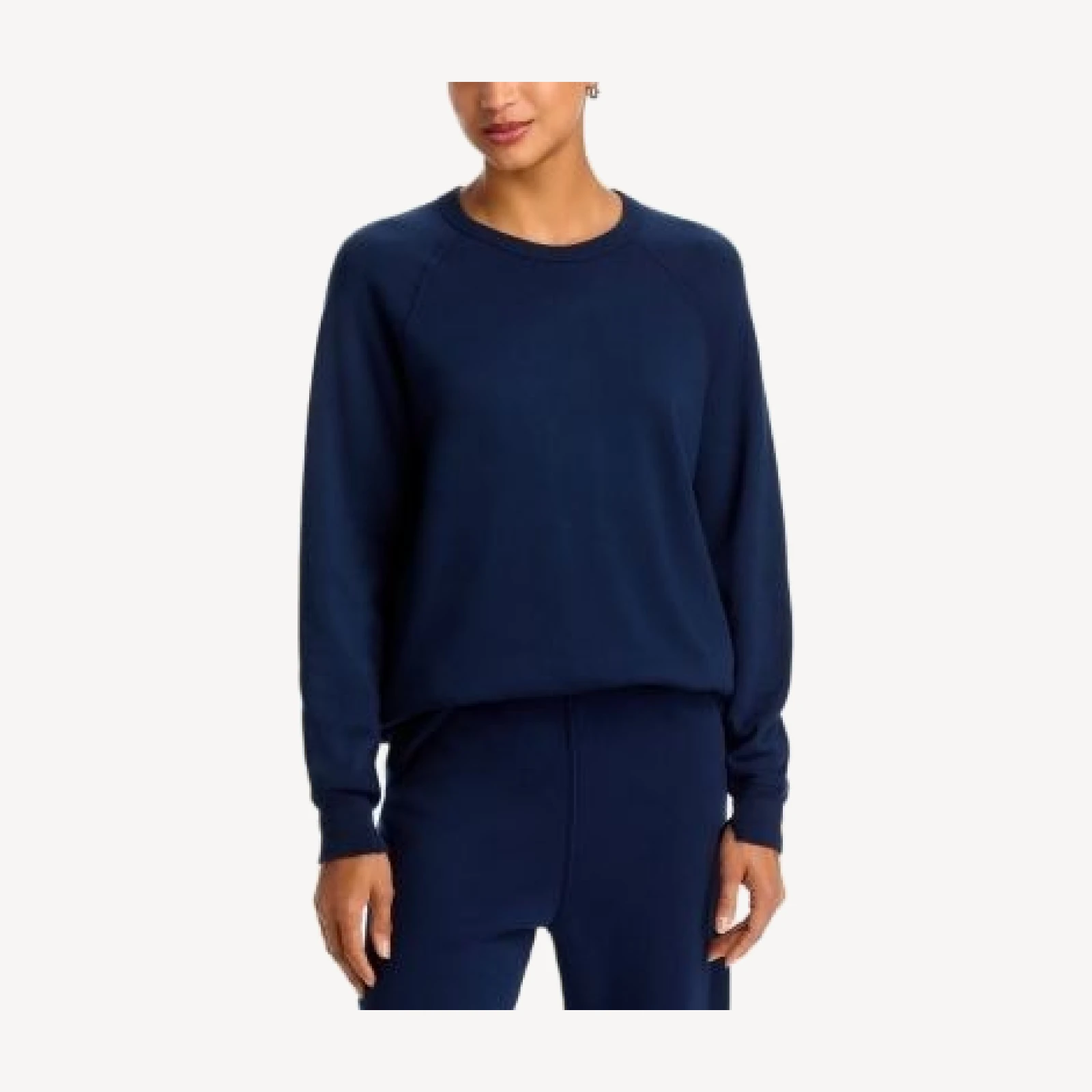 The Great. The Fleece College Raglan Cotton Crewneck Sweatshirt