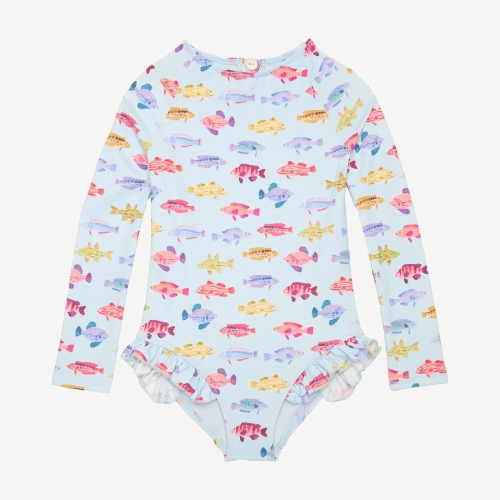 The Baby Sora Rashguard - Blue Rainbow Fish