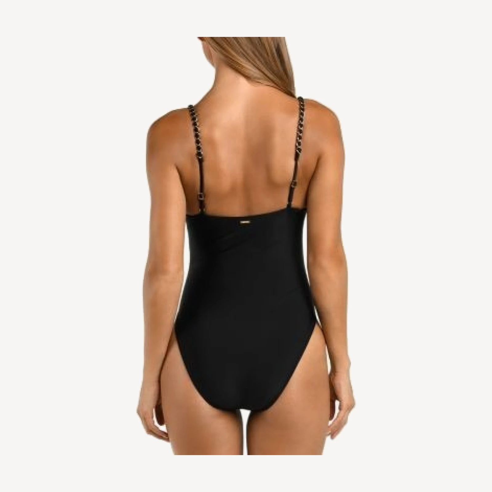 L'Agence Lilou Solid Plunge One Piece Swimsuit