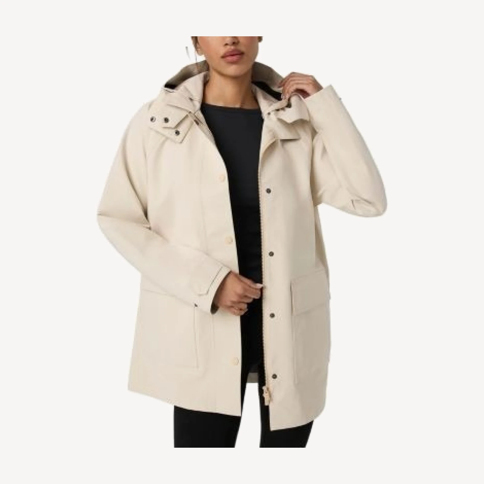 Vuori City Rain Hooded Trench Coat