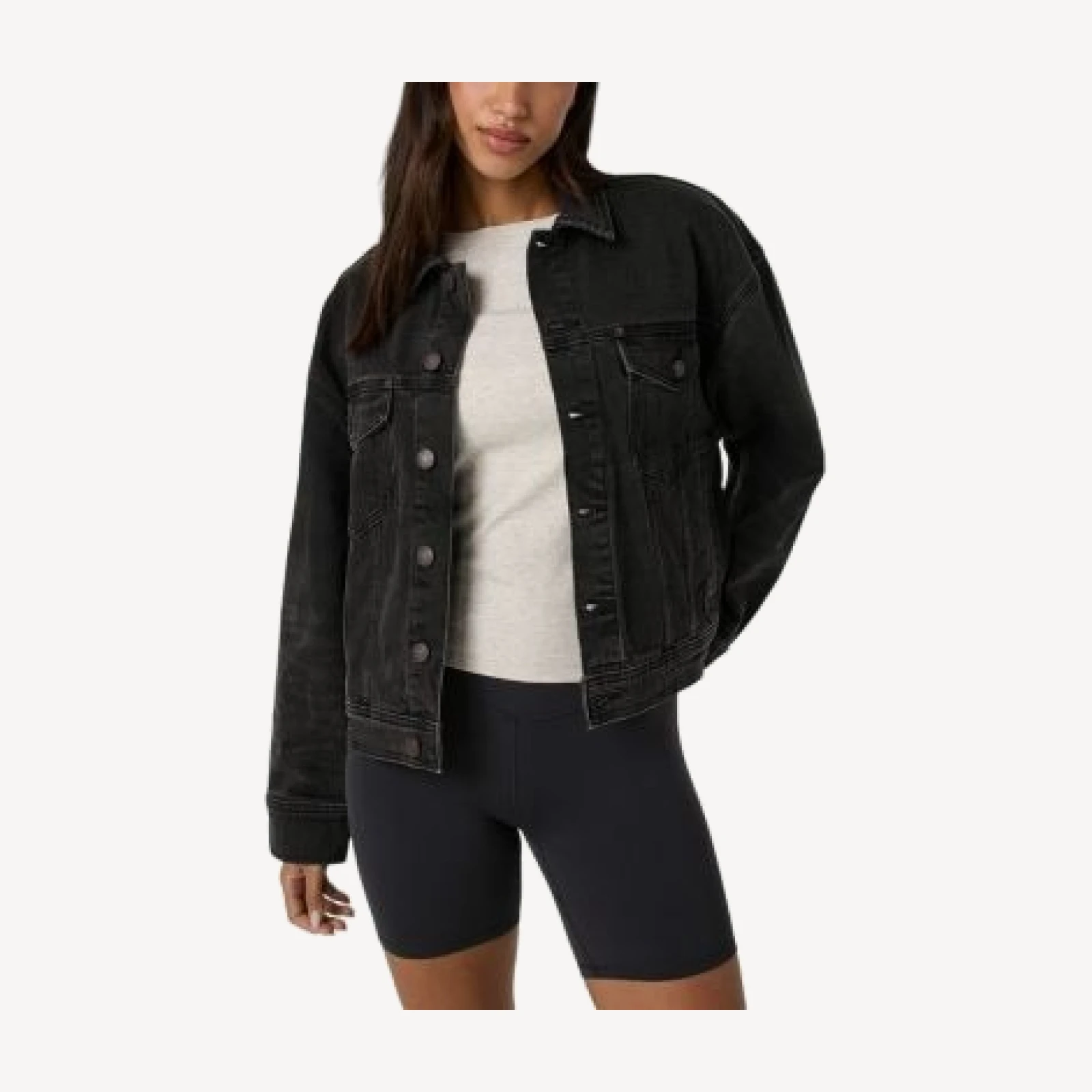 Vuori Cotton Blend Denim Trucker Jacket
