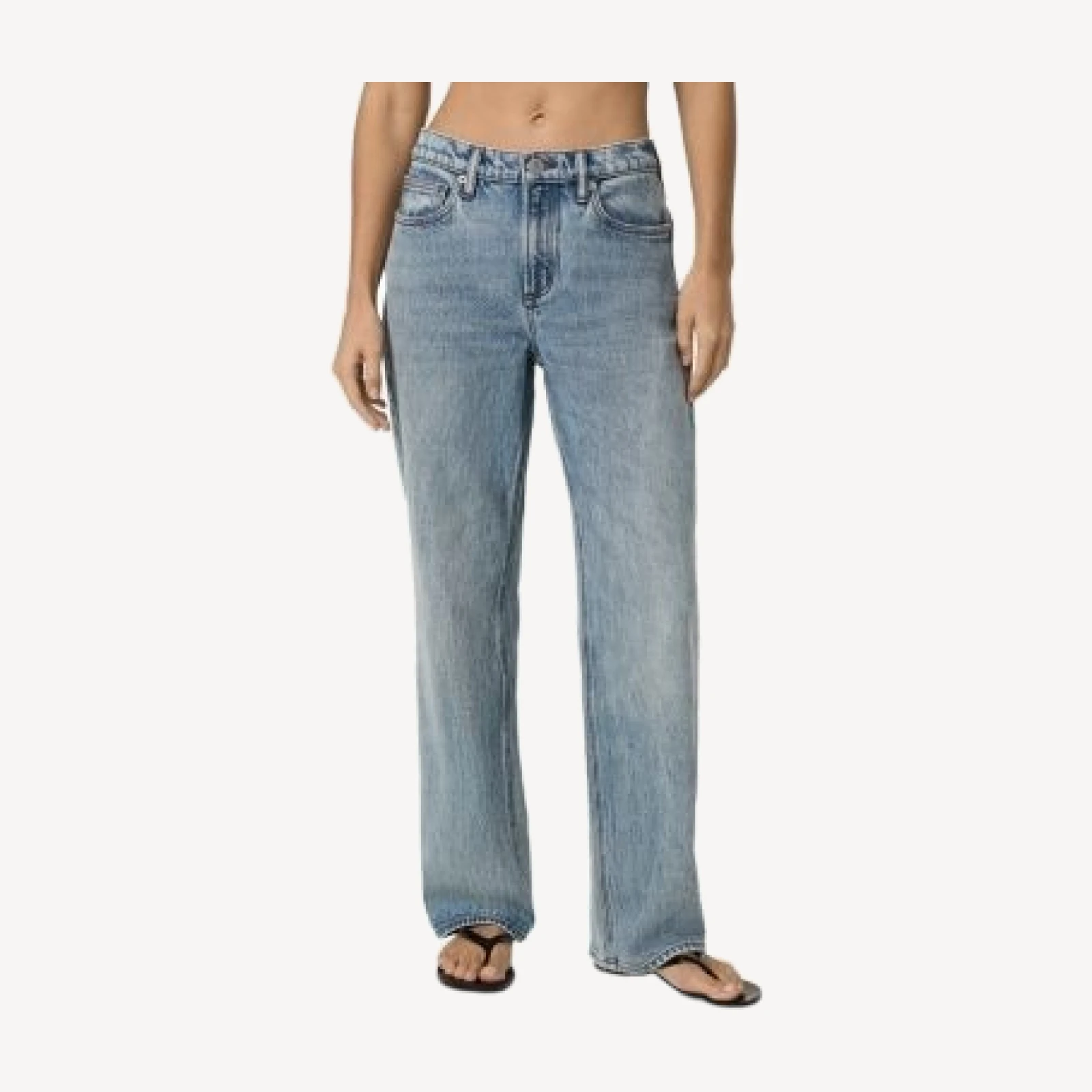 Vuori Vintage Classic Cotton Blend Mid Rise Straight Jeans