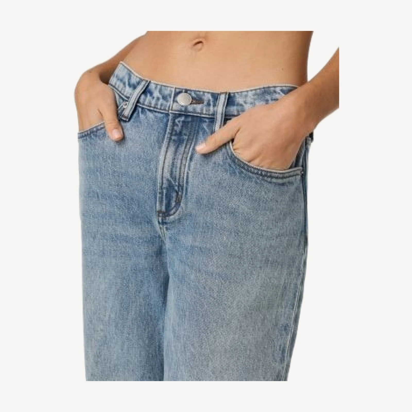 Vuori Vintage Classic Cotton Blend Mid Rise Straight Jeans