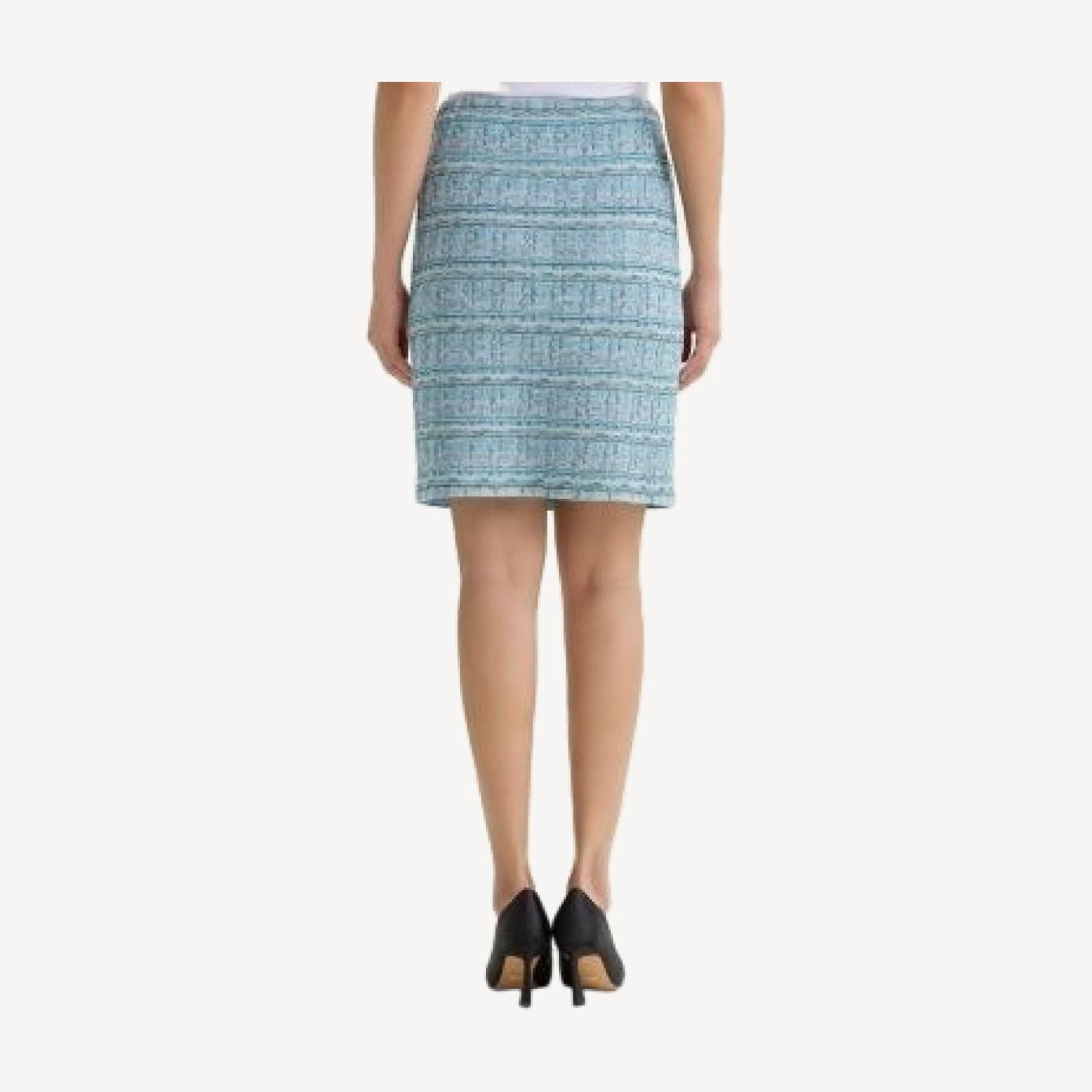 Ming Wang Tweed Knit Straight Skirt