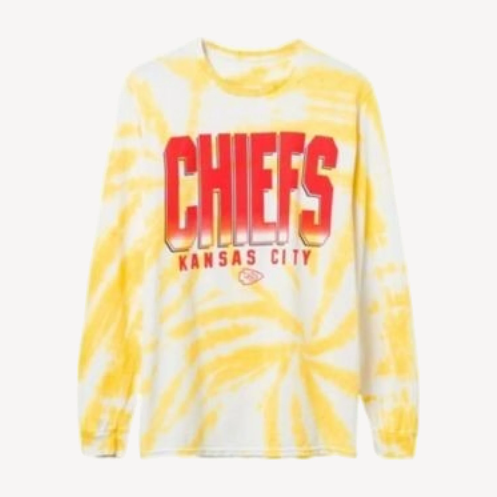 Junk Food Clothing Unisex Nfl Kansas City Chiefs Game Time Tie Dye Long Sleeve