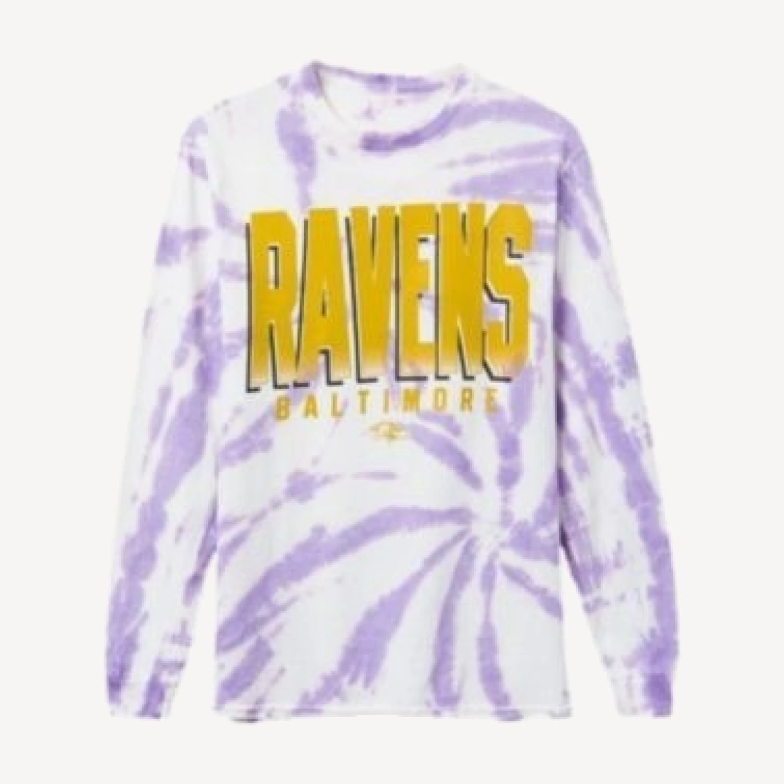 Junk Food Clothing Unisex Nfl Baltimore Ravens Game Time Tie Dye Long Sleeve