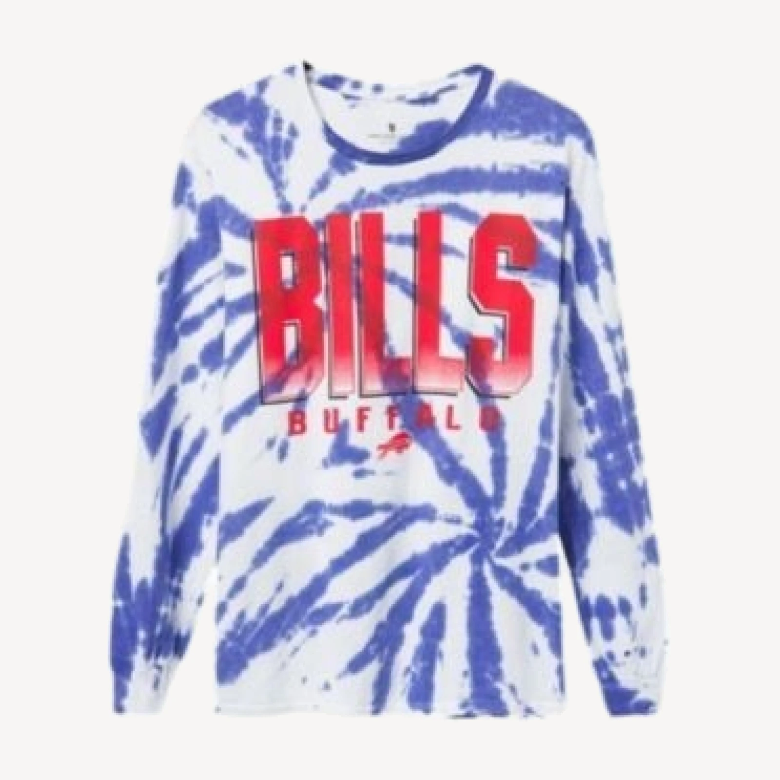 Junk Food Clothing Unisex Nfl Buffalo Bills Game Time Tie Dye Long Sleeve