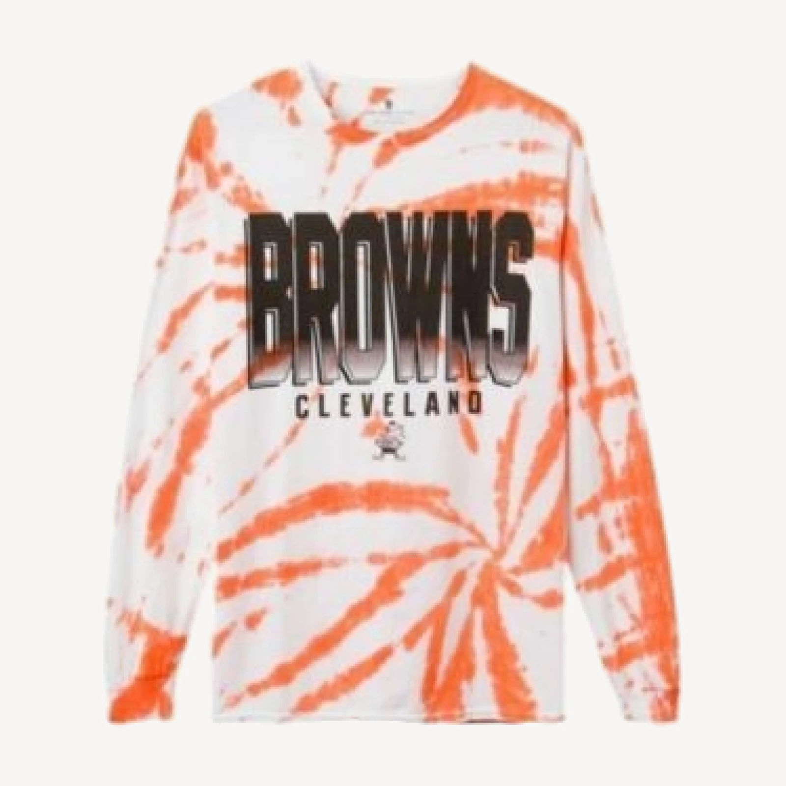 Junk Food Clothing Unisex Nfl Cleveland Browns Game Time Tie Dye Long Sleeve