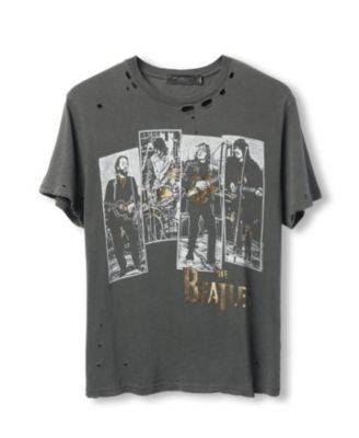 Junk Food Clothing Women's The Beatles Rooftop Vintage Destroy Tee