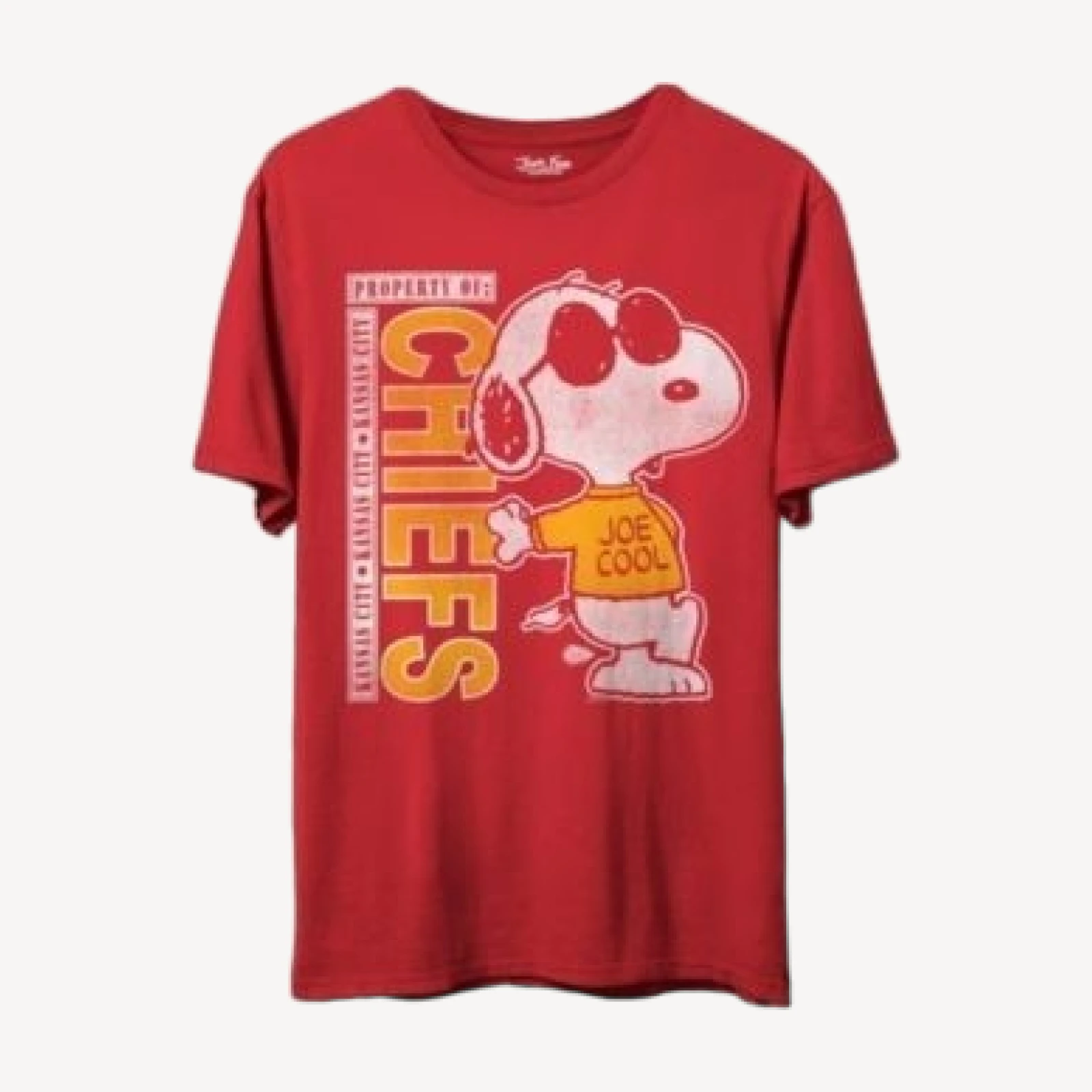 Junk Food Clothing Unisex Nfl Kansas City Chiefs Joe Cool Vertical Tee
