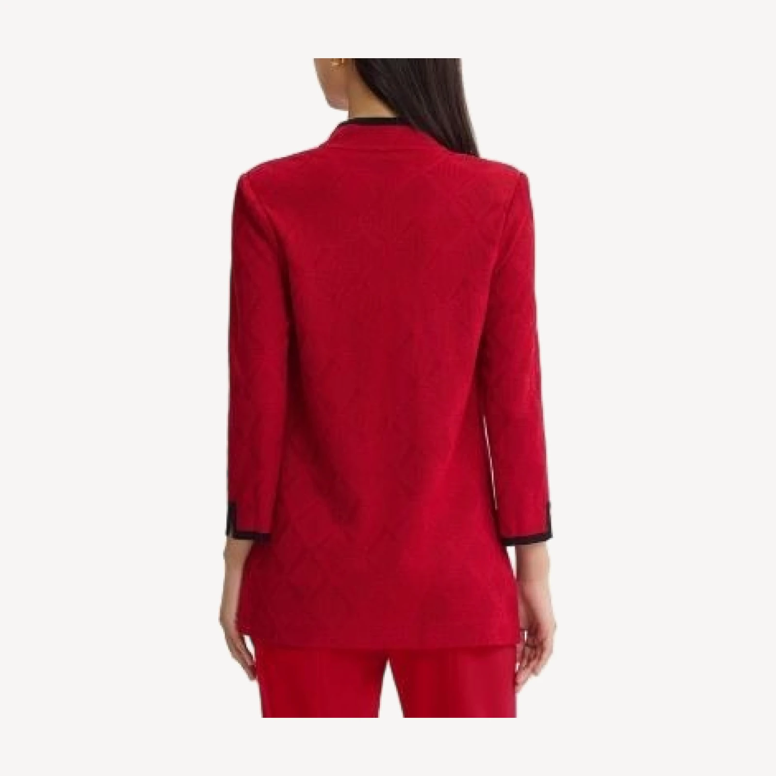 Ming Wang Plus Classic Diamond Knit Jacket