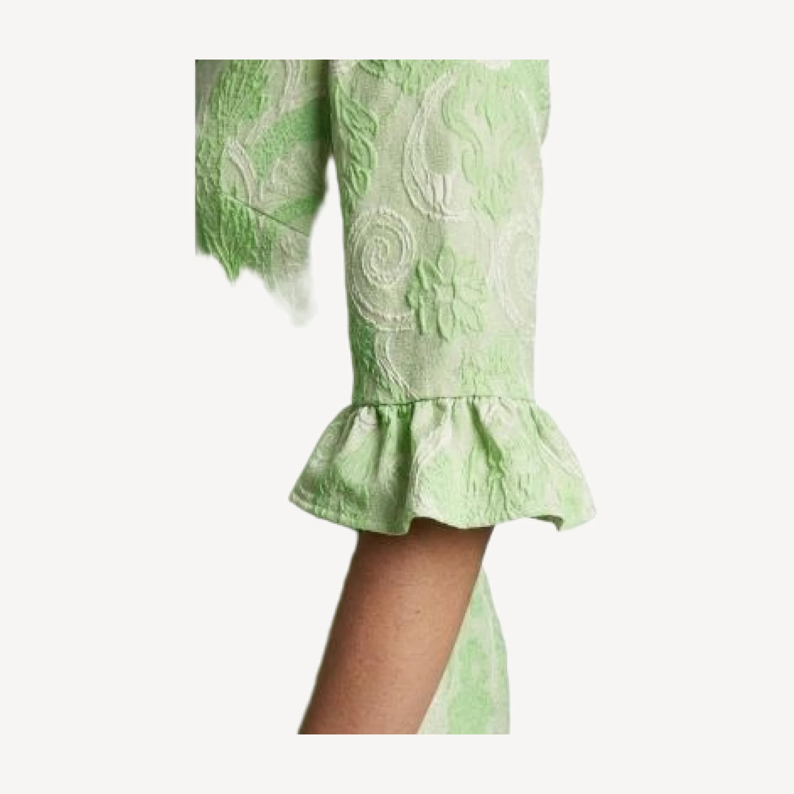 Ming Wang Damask Jacquard Woven Midi Dress