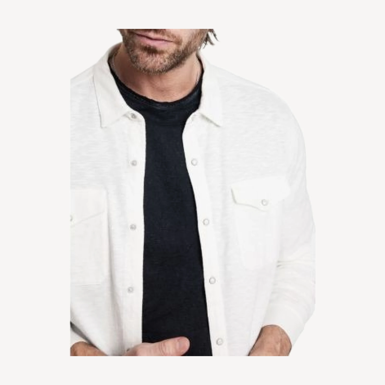 John Varvatos Arvon Vintage Wash Slub Western Shirt