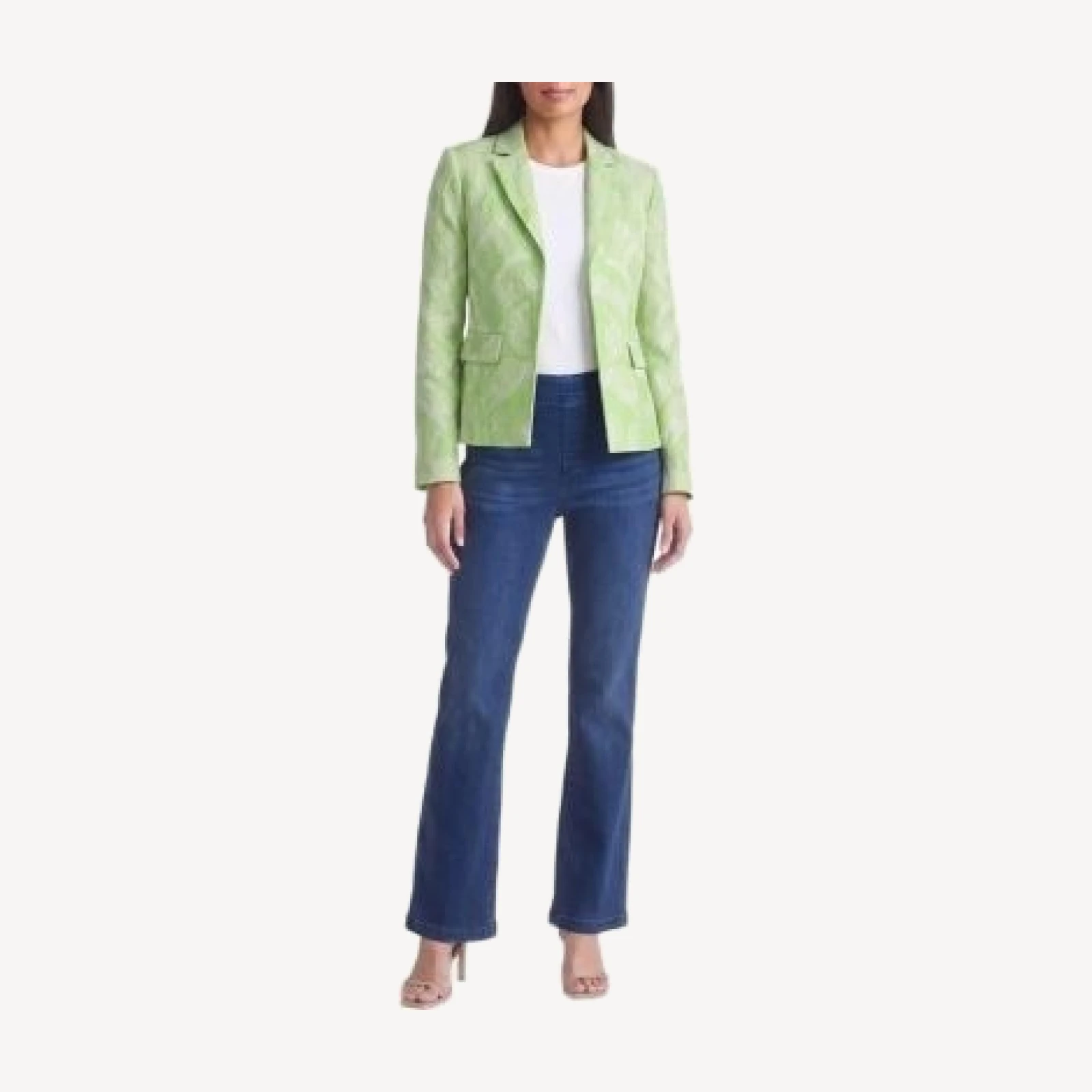 Ming Wang Damask Jacquard Woven Jacket