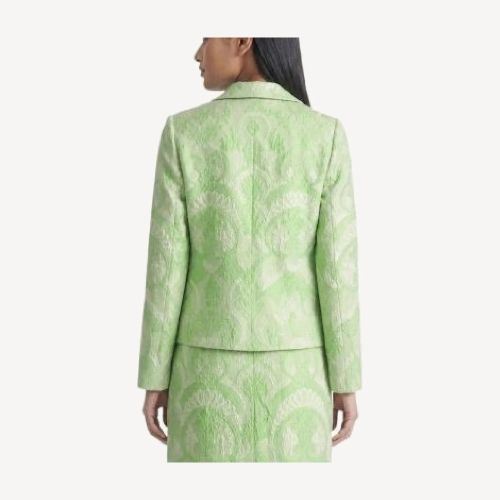 Ming Wang Damask Jacquard Woven Jacket